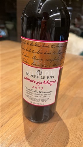 Toscane Brunello di Montalcino Podere Le Ripi Amore e Magia 2015