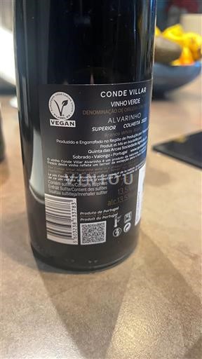 Portugal Vinho Verde Conde Villar Alvarinho Superior 2021
