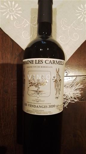 Bordeaux Domaine Les Carmels Les Vendanges 2020