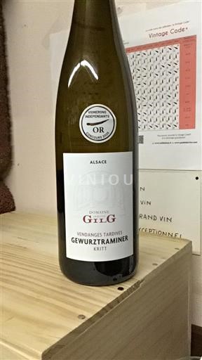 Alsace Vendanges Tardives Domaine Gilg Kritt Non Millésimé