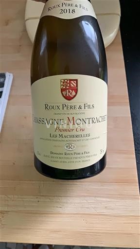 Bourgogne Chassagne-montrachet Premier Cru Roux Père & Fils Les Macherelles 2018