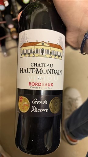 Bordeaux Château Haut-Mondain Grande Réserve 2022