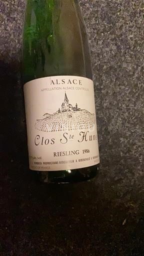 Wines Blanc sec Clos Ste Hune Trimbach 1986 France Alsace Vin de France Grand Cru