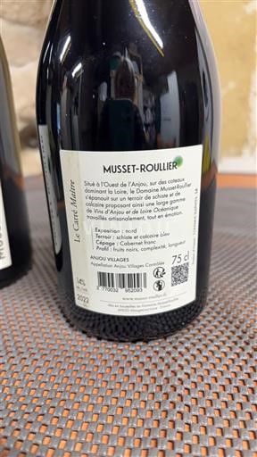 Rượu vang Rouge sec La Cuvée Minet Musset-Roullier 2022 Pháp Thung lũng sông Loire Anjou Villages AOC