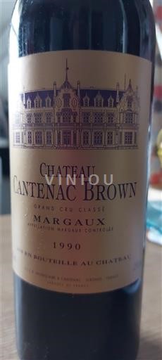 Bordeaux Margaux Grand Cru Château Cantenac Brown 1990