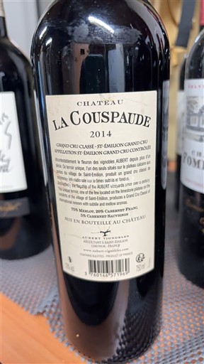 Bordeaux Saint-Émilion Grand Cru Grand Cru Château La Couspaude 2014