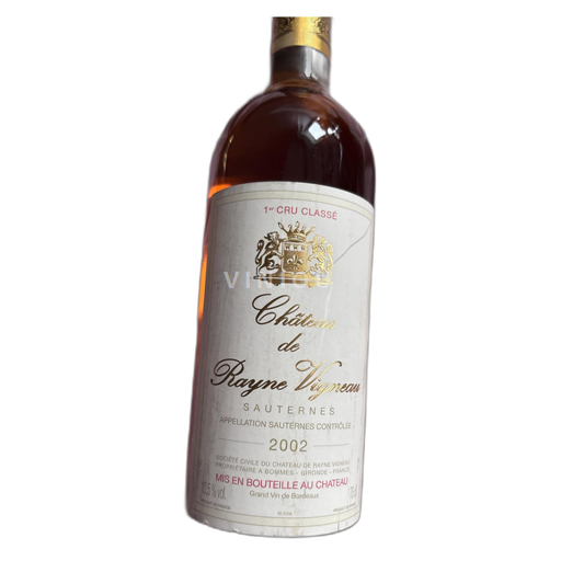Bordeaux Sauternes Château de Rayne Vigneau 2002