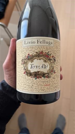 Vini Blanc sec Terre Alte Livio Felluga 2020 Italia Friuli Venezia Giulia Colli Orientali del Friuli DOC