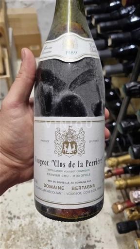 Burgund Vougeot Premier Cru Domaine Bertagna Clos de la Perrière 1989
