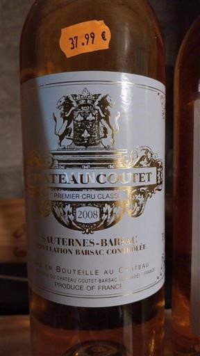 Bordeaux Barsac Premier Cru Château Coutet 2008