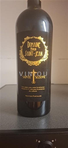 Rượu vang Rouge sec Sainte Suzanne Domaine Moulin Saint-Jean 2021 Pháp Languedoc Minervois AOC