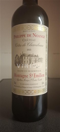Bordeaux Montagne-saint-émilion Château Philippe de Noange Château Côtes de Chambonneau 2021