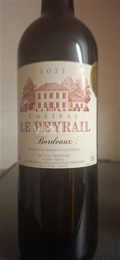 Bordeaux Château Le Peyrail 2022