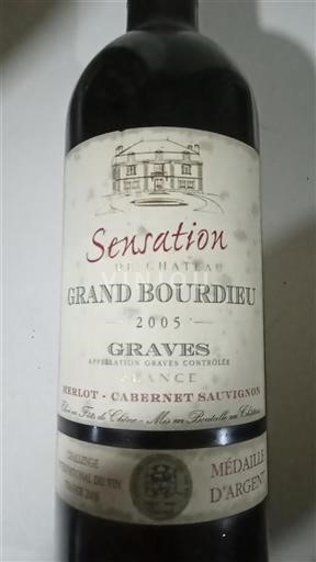 Bordeaux Graves Château Grand Bourdieu Sensation 2005