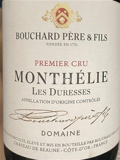 Bourgogne Monthélie Premier Cru Bouchard Père & Fils Les Duresses 2018