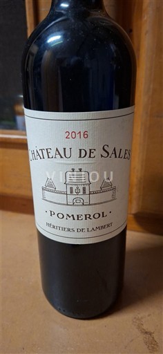 Bordeaux Pomerol Château Sales 2016