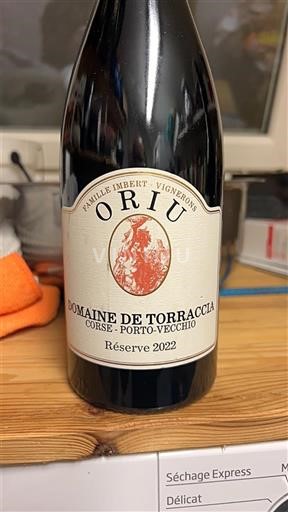 Corsica Porto-Vecchio Domaine Torraccia Oriu Réserve 2022