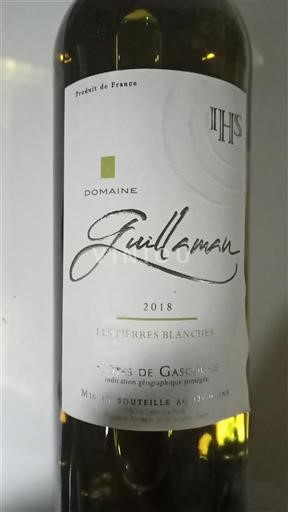 Sydvestfrankrig Côtes de Gascogne Domaine Guillaman Les Pierres Blanches 2018