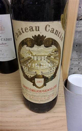 Bordeaux Saint-Émilion Grand Cru Grand Cru Château Cantin 2003