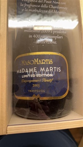 Trentino-Alto Ádige Não especificado Maso Martis Madame Martis Limited Edition 2009