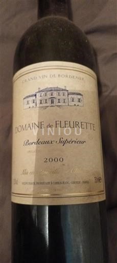 Bordeaux Bordeaux superiore Domaine Fleurette 2000