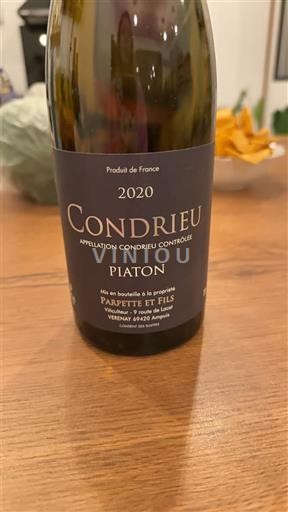 Vina Blanc sec Piaton Papette et Fils 2020 Francija Rona dolina Condrieu AOC
