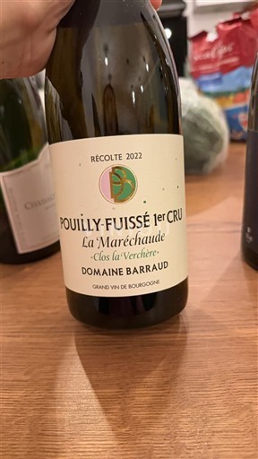 Bourgogne Ospecificerad Premier Cru Domaine Barraud La Maréchaude Clos la Verchère 2022