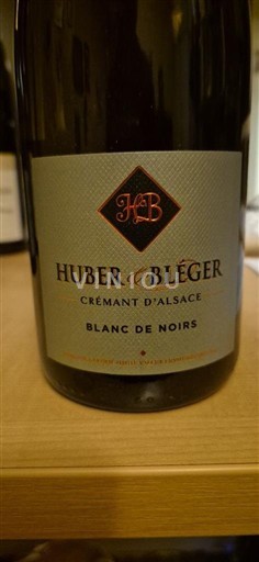 Sparkling Wines Blanc brut Blanc de Noirs Huber & Bléger Non millésimé France Alsace Crémant d'Alsace AOC