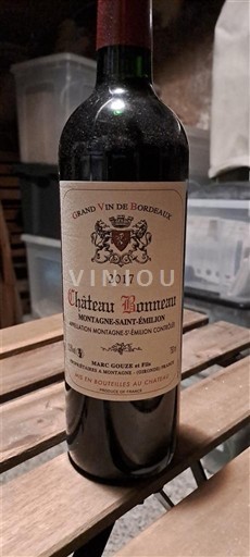 Bordeaux Montagne-saint-émilion Château Bonneau 2017