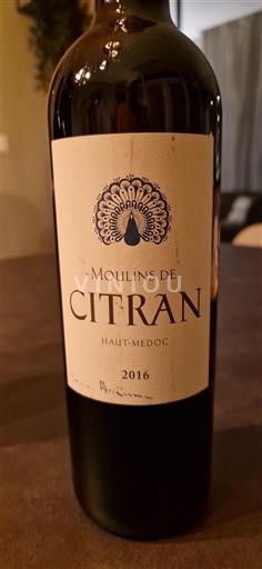 Bordeaux Haut-Médoc Moulins de Citran 2016