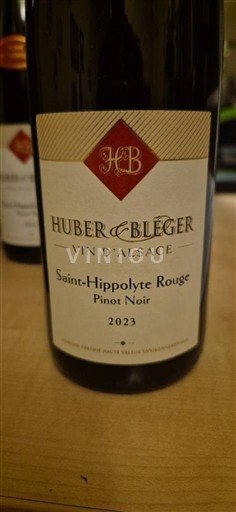 Alsacia Huber & Bléger Saint-Hippolyte Rouge Pinot Noir 2023