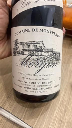 Vine Rouge sec Côte de Cuvée Domaine Montplain Non millésimé Frankrig Beaujolais Morgon AOC