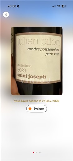 Vallée du Rhône Saint-Joseph Julien Pilon rue des poissonniers, paris xvii 2023