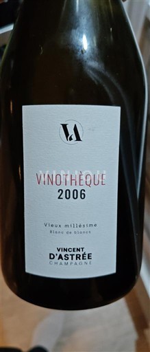Champagne Vincent d'Astrée Vinothèque 2006
