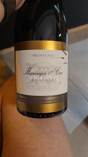 Burgundija Maranges Premier Cru Domaine Lafouge Clos Roussots 2021