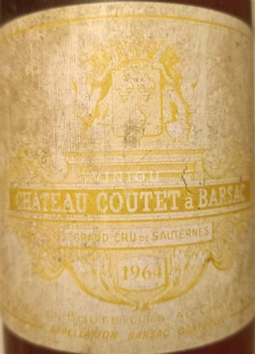 Bordeaux Barsac Grand Cru Château Coutet à Barsac 1964