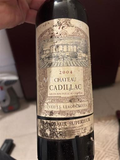 Bordeaux Bordeaux superiore Château Cadillac J. Lesgourgues 2004