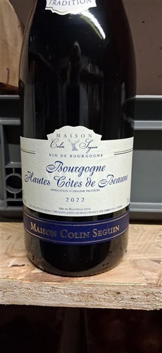 Bourgogne Hautes Côtes de beaune Maison Colin Seguin Tradition 2022