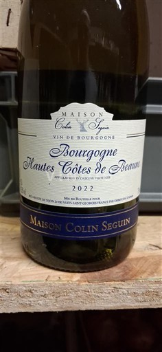 Bourgogne Hautes Côtes de beaune Maison Colin Seguin Côtes et Terroirs 2022