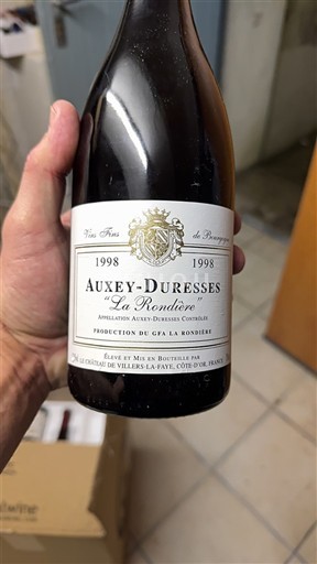 Vini Rouge sec La Rondière GFA La Rondière 1998 Francia Borgogna Auxey-Duresses AOC