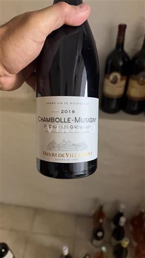 Burgundy Chambolle-Musigny Premier Cru Henri de Villamont Les Groseilles 2018