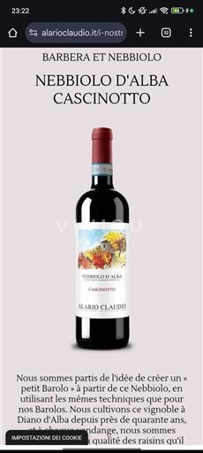 Piemonte Nebbiolo d'Alba Alario Claudio Cascinotto 2021