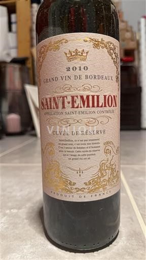 Bordeaux Saint-Émilion Cuvée de Réserve 2010