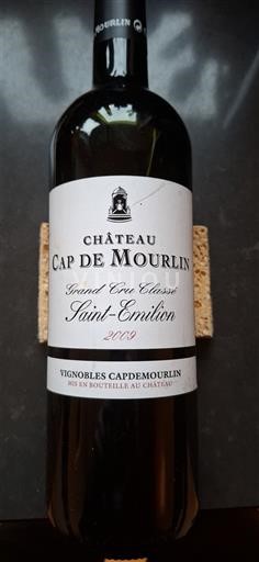 Bordeaux Saint-Émilion Grand Cru Château Cap de Mourlin grand cru classé 2009