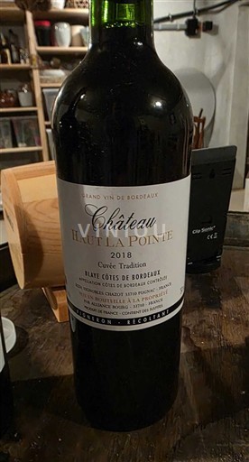 Bordeaux Blaye-Côtes-de-Bordeaux Château Haut La Pointe Tradition 2018