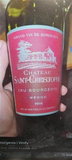 Bordeaux Médoc Château Saint-Christophe 2016
