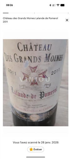 Bordeaux Lalande-de-Pomerol Château S Grands Moines 2011