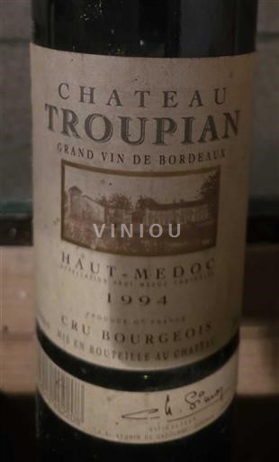 Bordeaux Haut-Médoc Château Troupian 1994