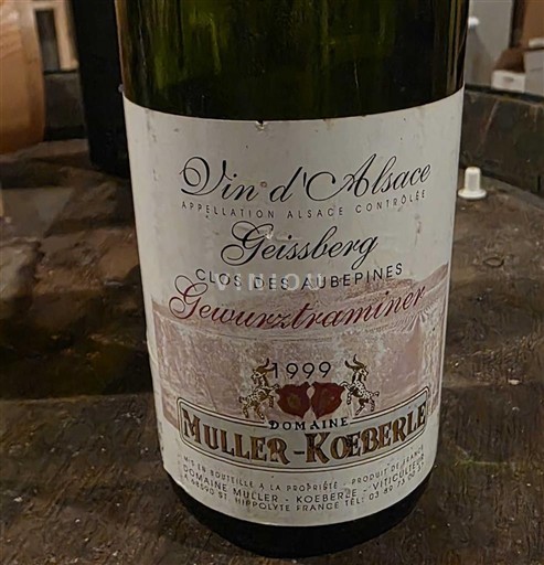 Alsace Domaine Muller-Koeberlé Geissberg Clos des Aubépines Gewurztraminer 1999