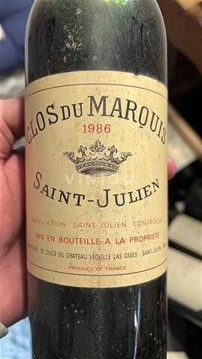 Bordeaux Saint-Julien Clos du Marquis 1986